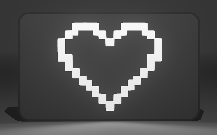 Pixel Herz Lampe